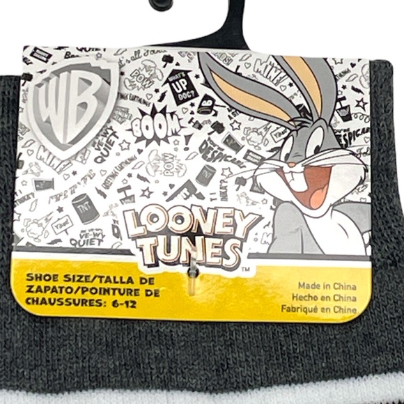 Looney Tunes Sylvester and Tweety Crew Socks, Gray, One Size Fits Most - Picture 5 of 7